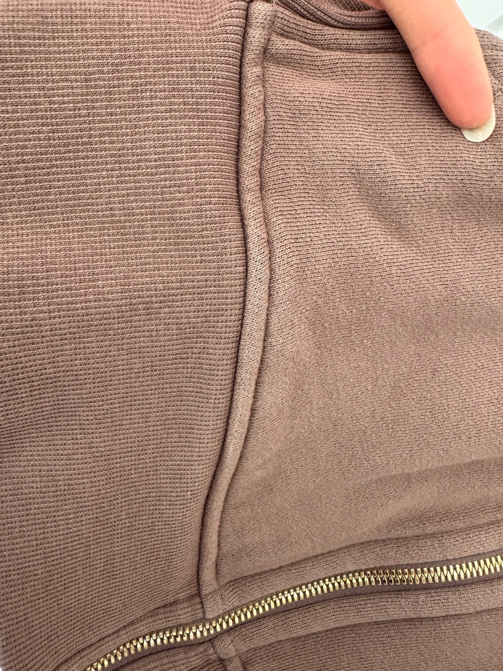 Lululemon Light Cotton Terry Scuba Full Zip Hoodie 8 Taupetastic Gold W4AWMS - Picture 11 of 15